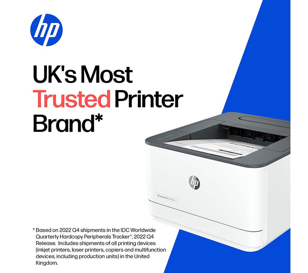 HP LaserJet Pro 3002DW Monochrome Wireless Laser Printer image number 5 of 18