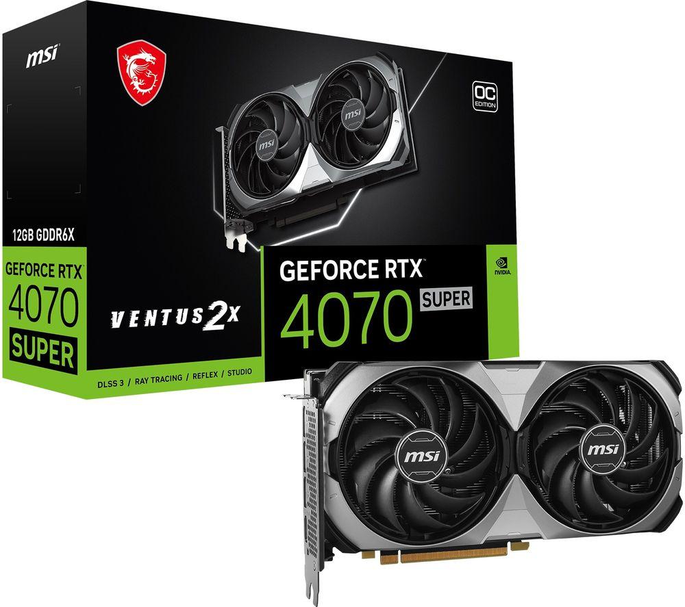 MSI GeForce RTX 4070 SUPER 12 GB VENTUS E 2X OC Graphics Card image number 2 of 5
