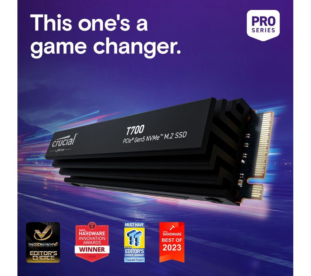 Buy CRUCIAL T700 M.2 Internal SSD with Heatsink - 1 TB | Currys