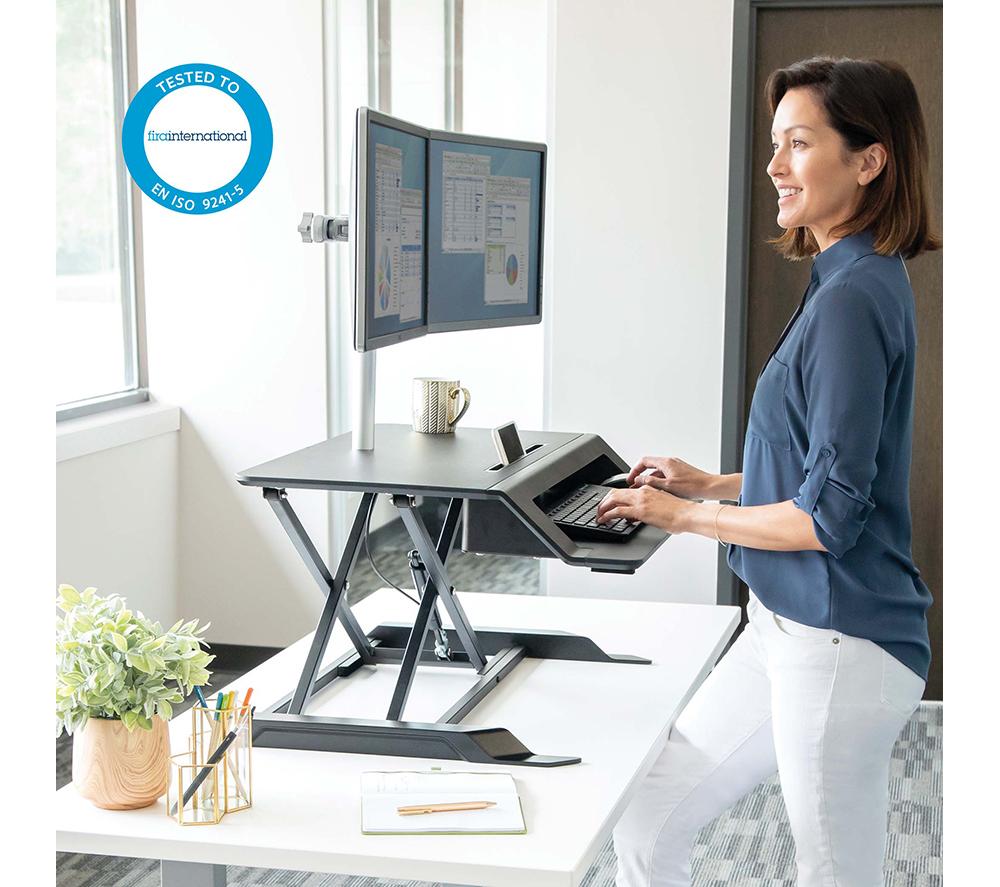 FELLOWES Lotus LT Standing Desk Converter - Black image number 2 of 8