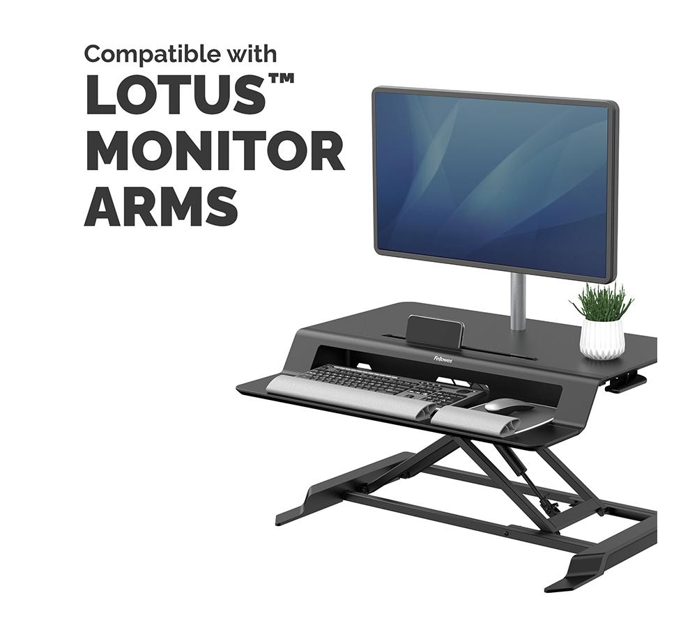 FELLOWES Lotus LT Standing Desk Converter - Black image number 4 of 8