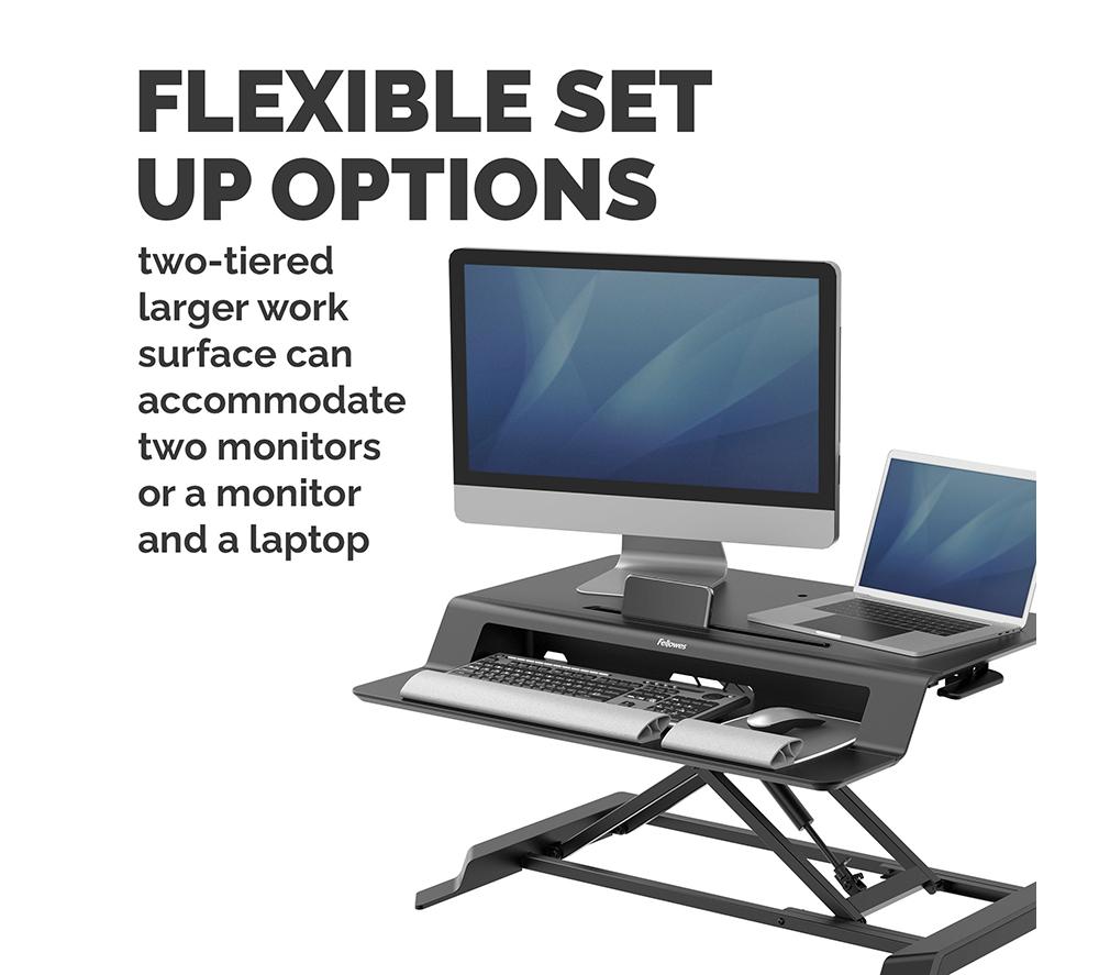 FELLOWES Lotus LT Standing Desk Converter - Black image number 6 of 8