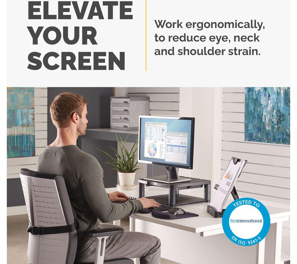 FELLOWES Premium Riser Monitor Stand - Graphite image number 2 of 8