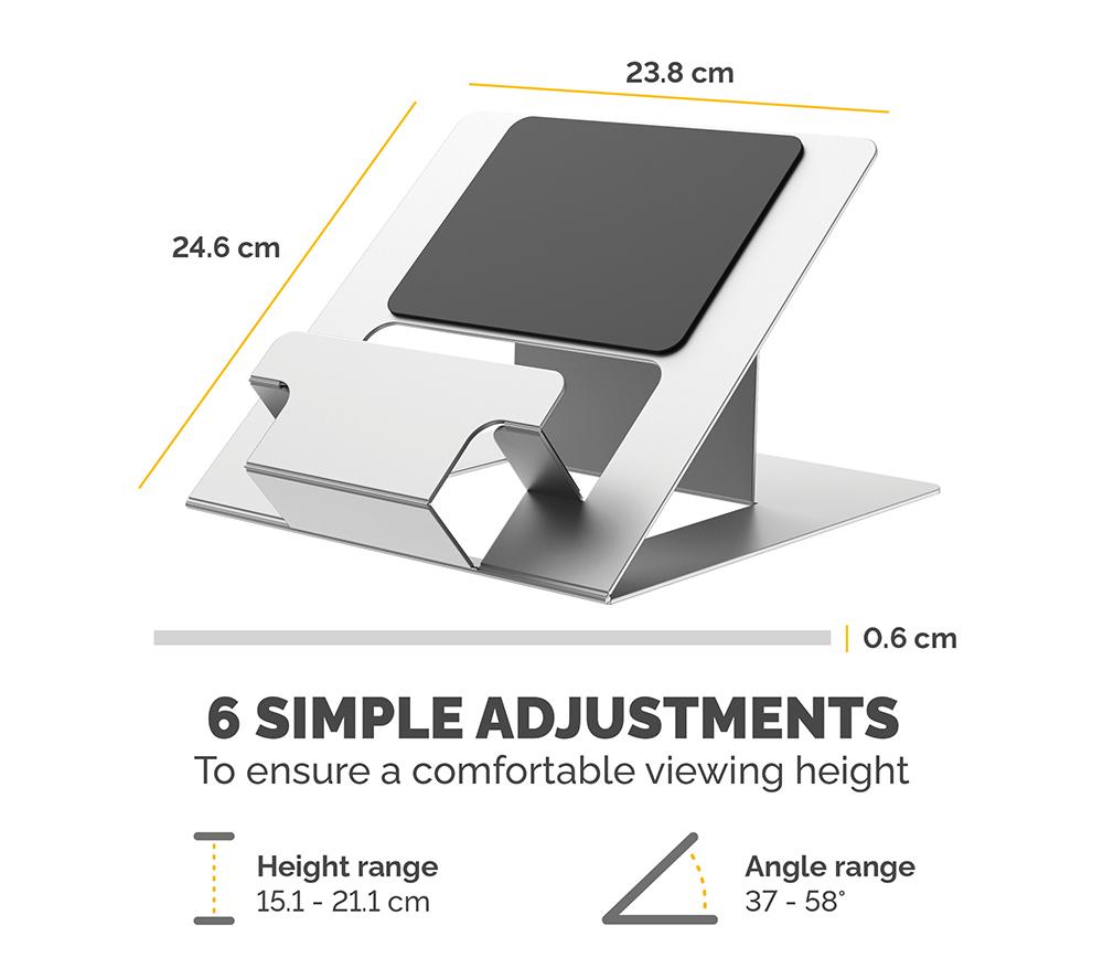 FELLOWES Hylyft Laptop Stand - Silver image number 4 of 8