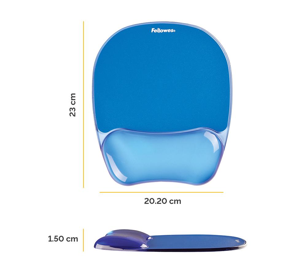 FELLOWES Crystal Gel Mouse Mat - Blue image number 2 of 4