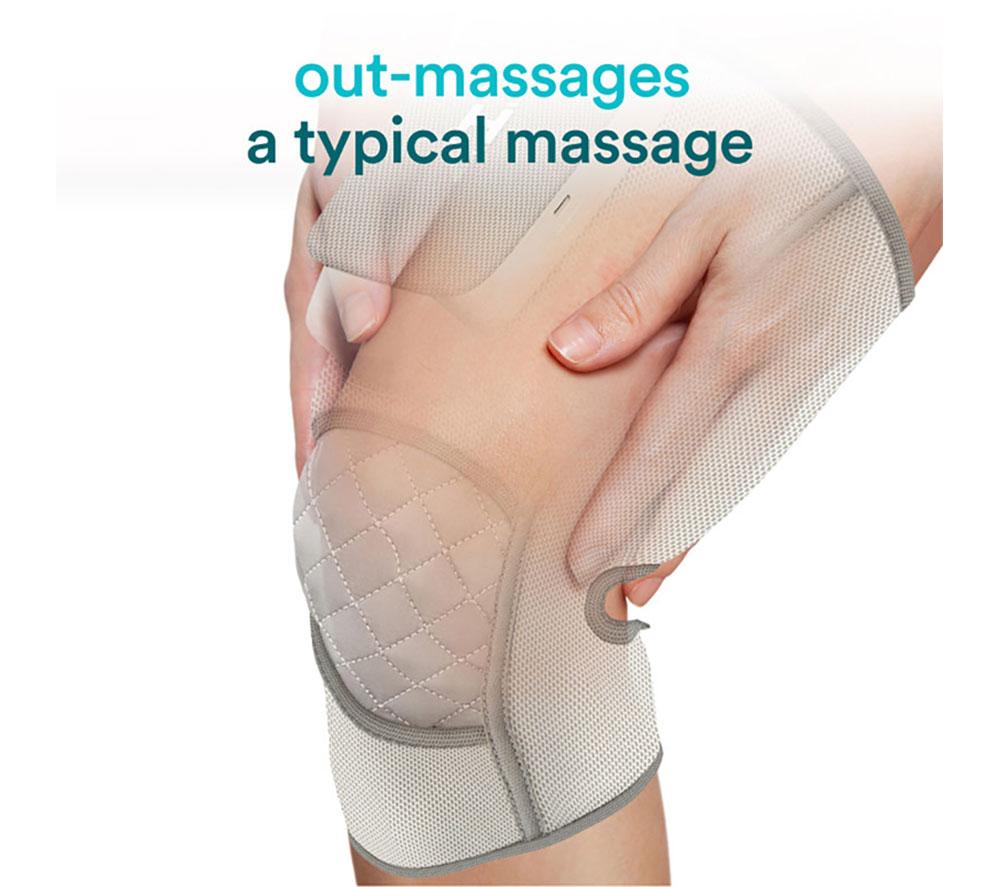 HOMEDICS Knee Compression Massage Sleeve - Grey image number 3 of 8