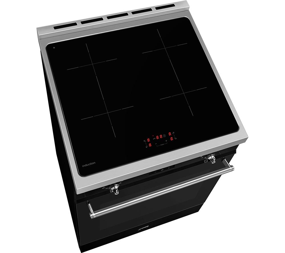 SMEG Concert C6IPBLT2 60 cm Electric Induction Pyrolytic Cooker - Black & Stainless Steel image number 4 of 5