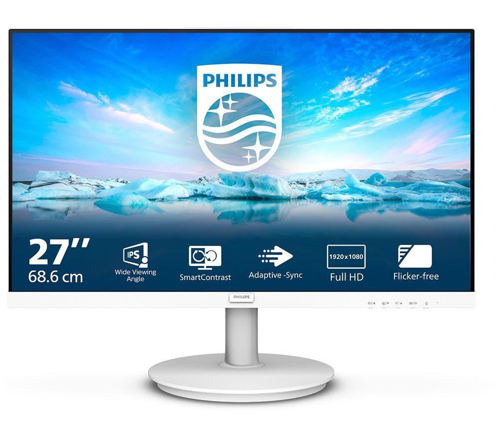 PHILIPS 271V8AW Full HD 27 LCD Monitor - White, White