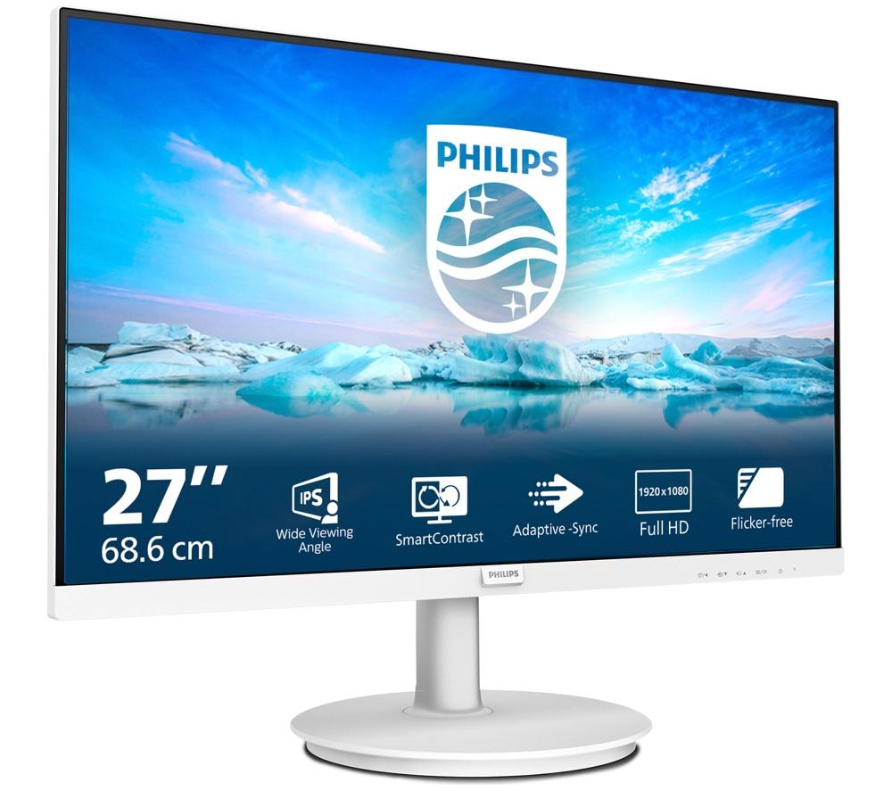 PHILIPS 271V8AW Full HD 27" LCD Monitor - White image number 5 of 9
