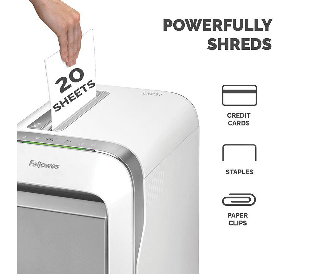 FELLOWES Powershred LX221 Micro Cut Paper Shredder image number 3 of 9