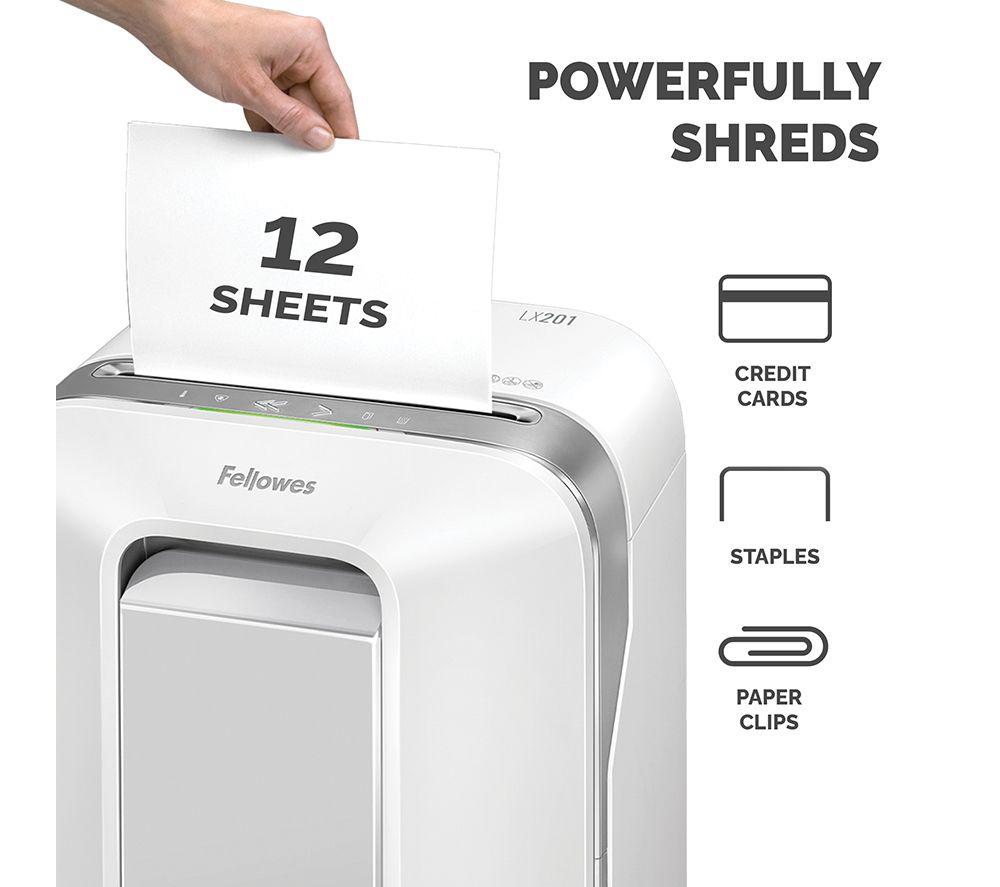 FELLOWES Powershred LX201 Micro Cut Paper Shredder image number 3 of 9
