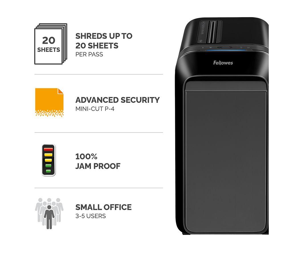 FELLOWES Powershred LX220 Mini Cut Paper Shredder image number 2 of 9