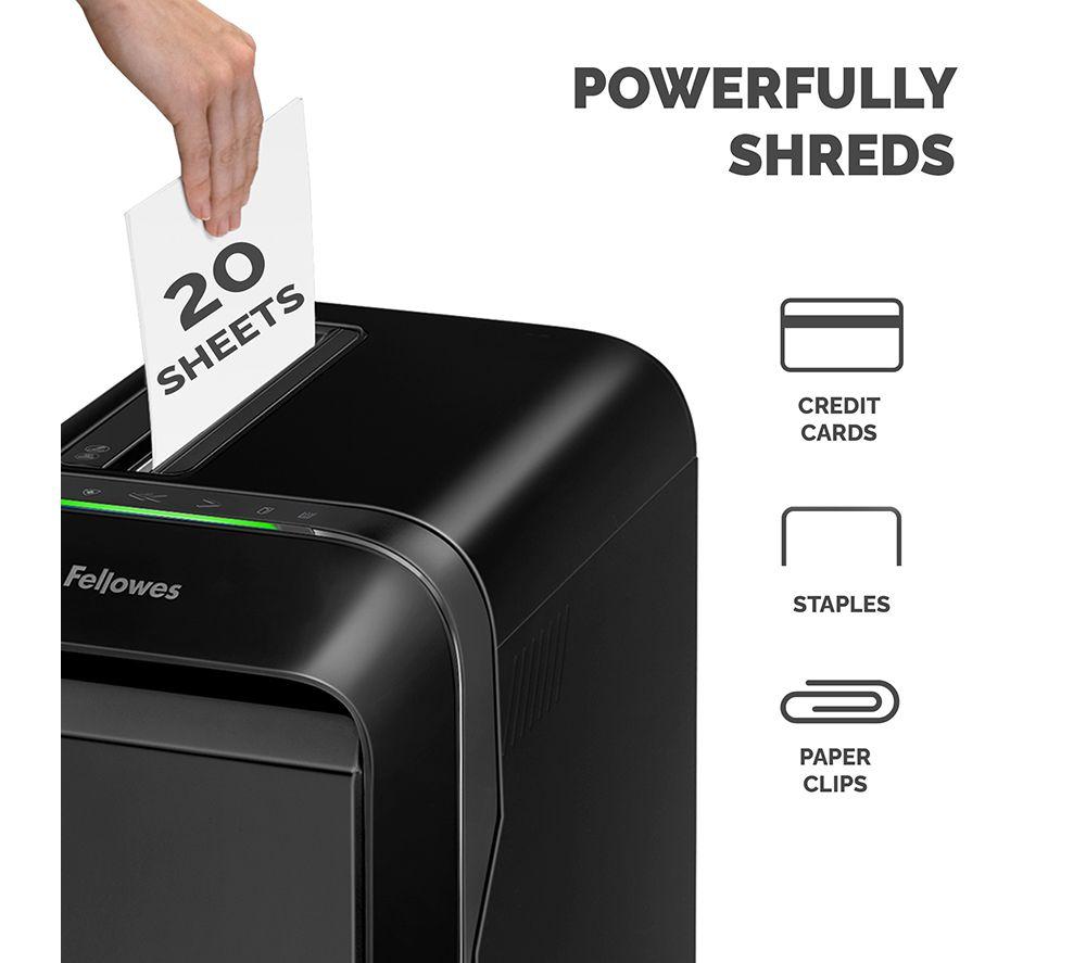 FELLOWES Powershred LX220 Mini Cut Paper Shredder image number 3 of 9