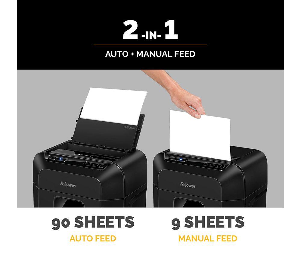 FELLOWES AutoMax 90M Mini Cut Paper Shredder image number 2 of 9