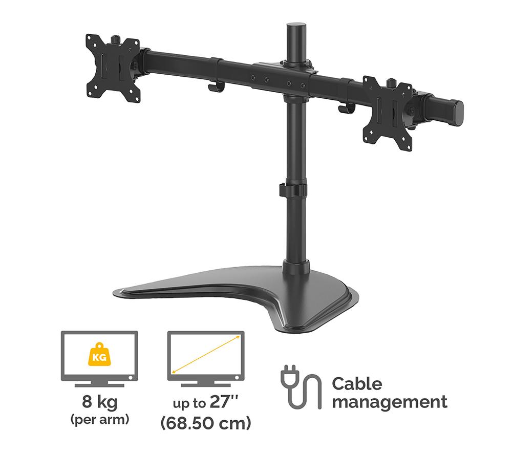 FELLOWES Seasa Dual Arm Full Motion 27" Monitor Stand image number 3 of 5