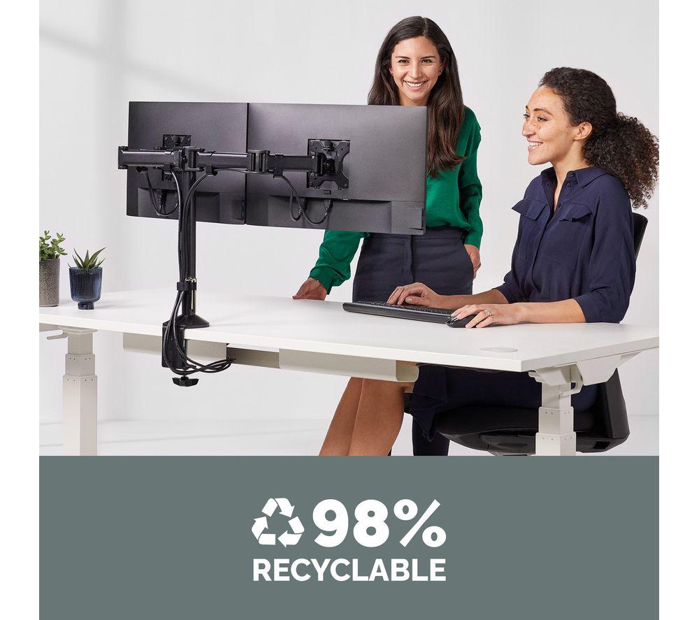 FELLOWES Reflex Dual Arm Tilt & Swivel 27" Monitor Desk Mount image number 5 of 5