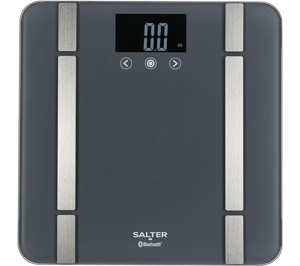SALTER SA00432GFEU6 Smart Bathroom Scale - Grey, Silver/Grey