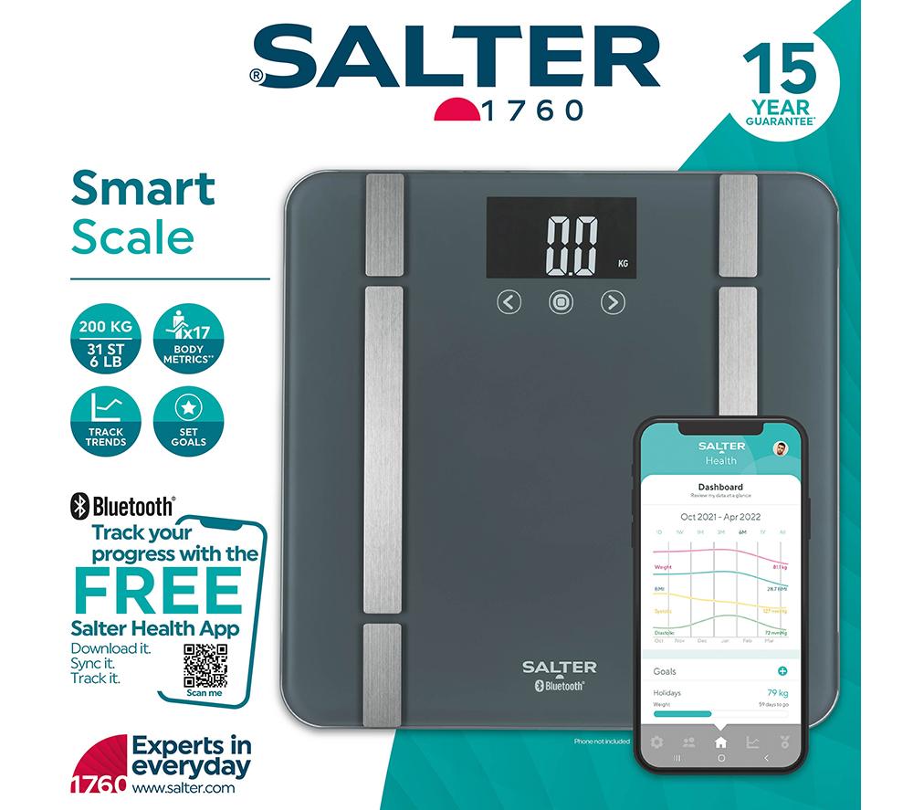 SALTER SA00432GFEU6 Smart Bathroom Scale - Grey image number 2 of 8