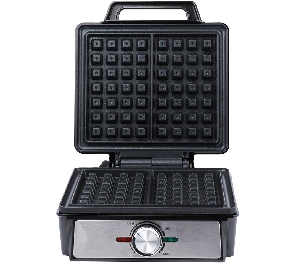 Salter Deep Fill EK5848 Waffle Maker - Black & Stainless Steel, Stainless Steel