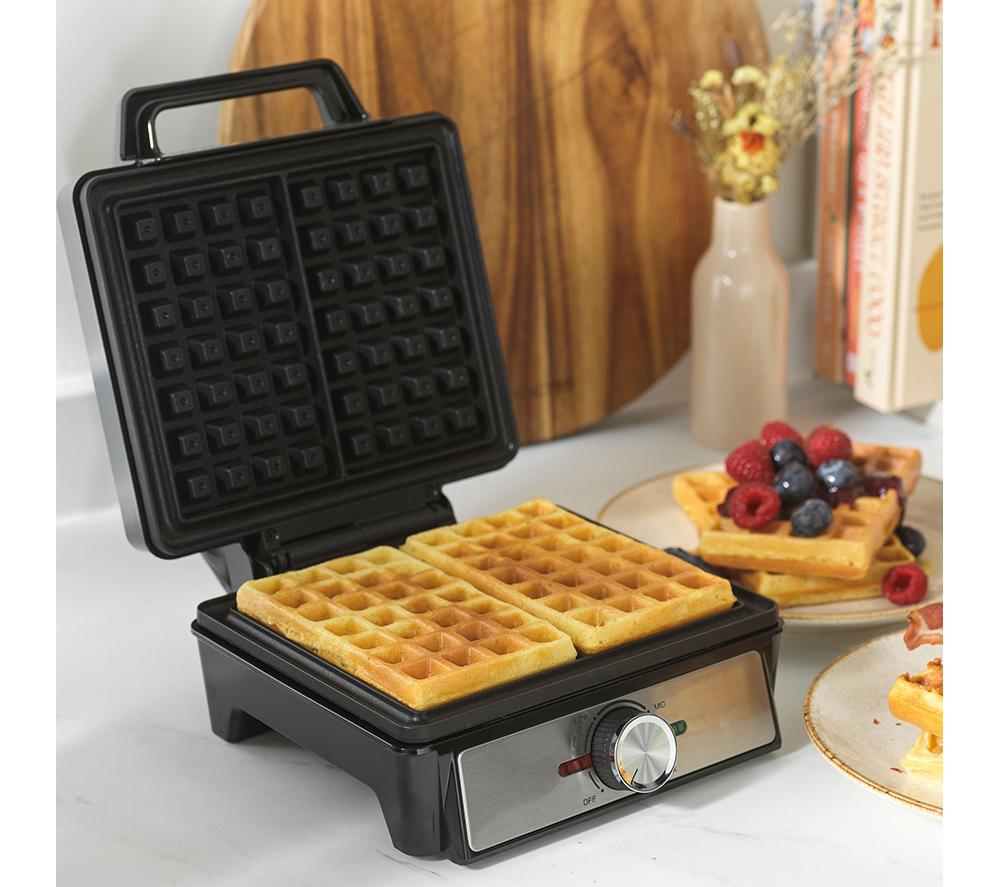SALTER Deep Fill EK5848 Waffle Maker - Black & Stainless Steel image number 3 of 6