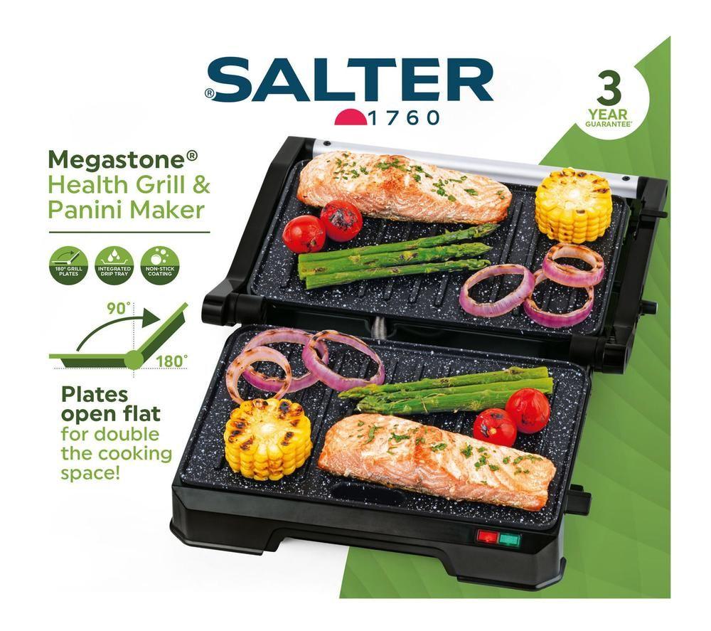 Buy SALTER Megastone EK5856 Health Panini Press Grill Black Currys