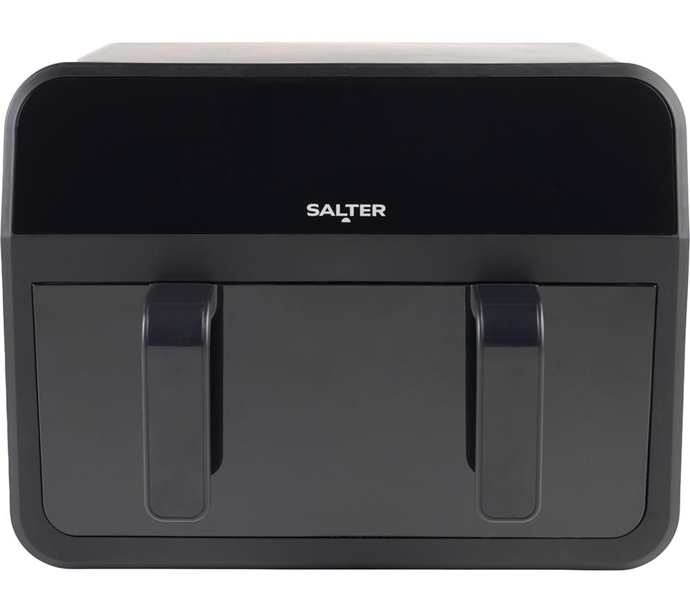 SALTER EK5872 Dual Air Fryer - Black, Black