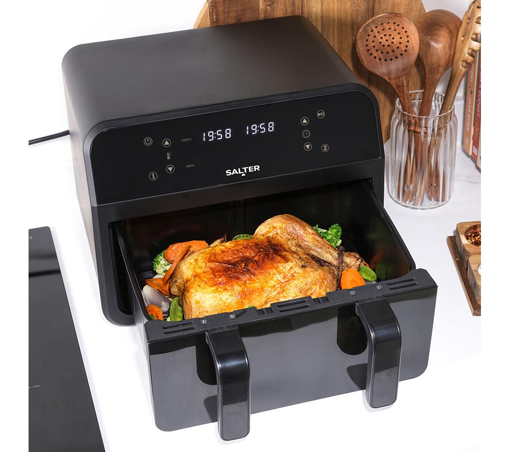 SALTER EK5872 Dual Air Fryer - Black image number 4 of 8