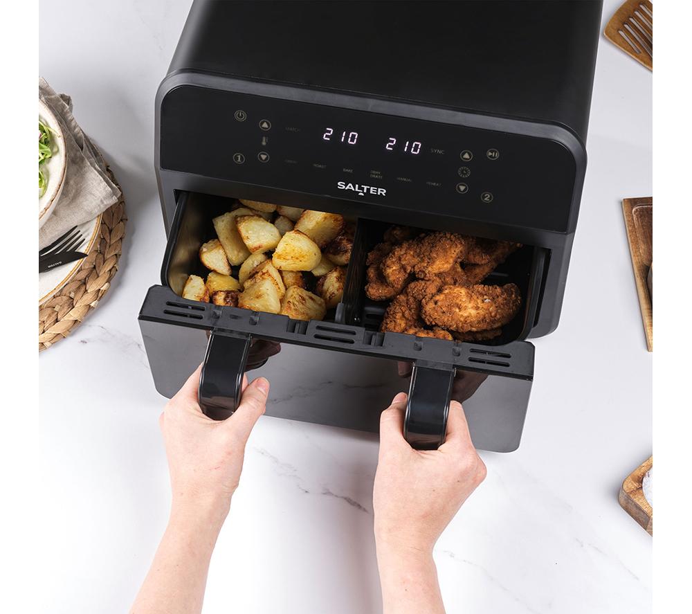 SALTER EK5872 Dual Air Fryer - Black image number 6 of 8