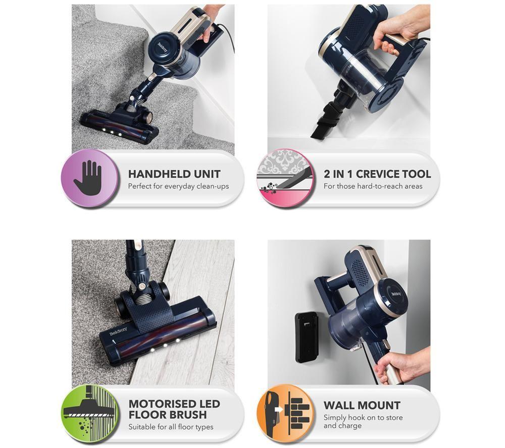 BELDRAY Airxcel Turbo BEL01625 Bagless Vacuum Cleaner - Silver & Blue image number 7 of 9