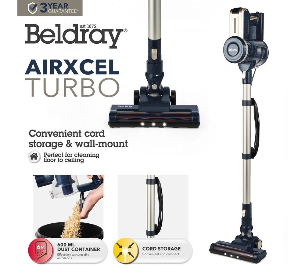 BELDRAY Airxcel Turbo BEL01625 Bagless Vacuum Cleaner - Silver & Blue image number 9 of 9