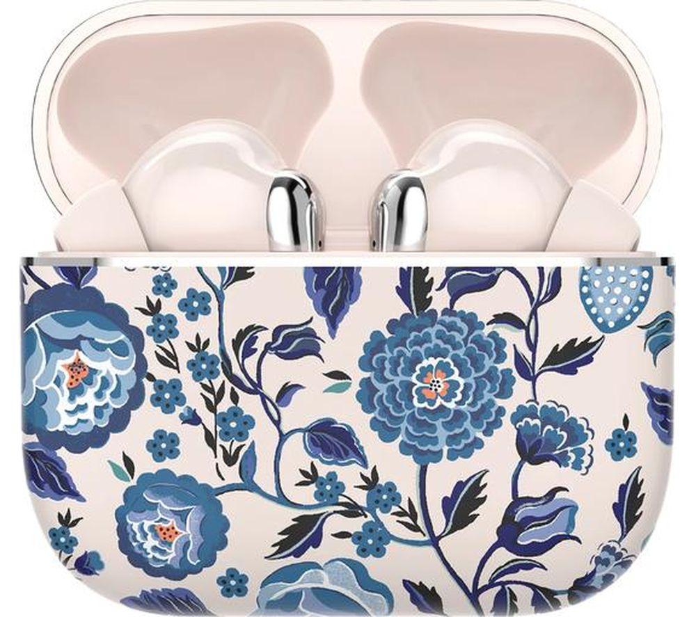 VQ Skylark Wireless Bluetooth Earbuds - Cath Kidston Strawberry Garden Blue image number 4 of 6