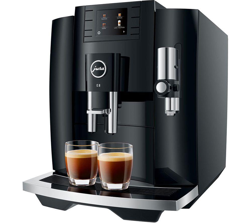 JURA E8 Smart Bean to Cup Coffee Machine - Piano Black image number 2 of 10