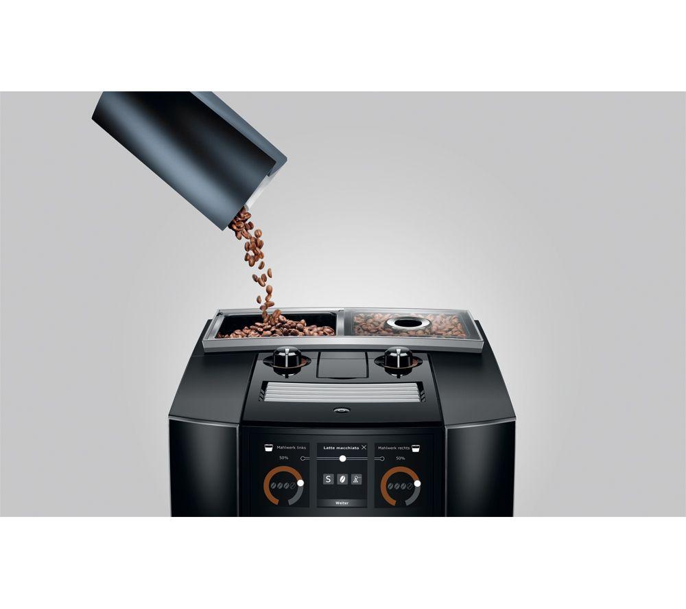 JURA J8 Twin 15659 Smart Bean to Cup Coffee Machine - Diamond Black image number 6 of 9