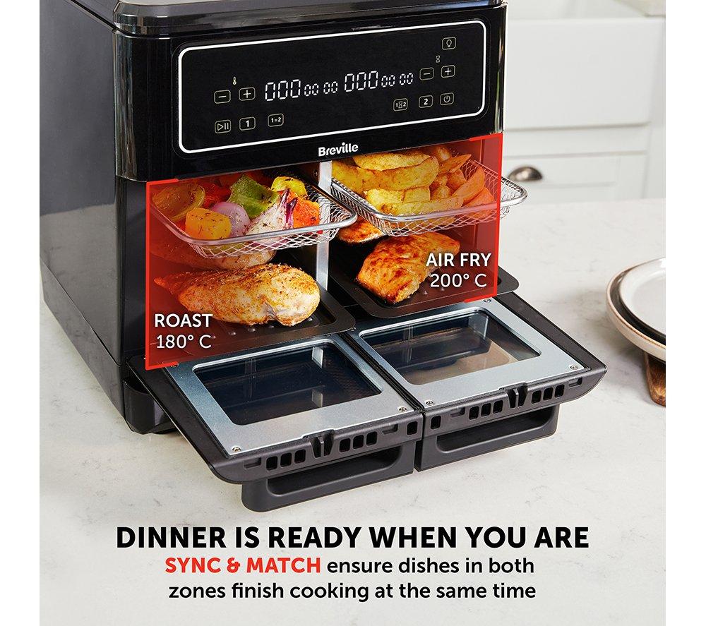 BREVILLE Halo Flexi VDF130 Dual Zone Air Fryer &ndash; Black image number 6 of 9