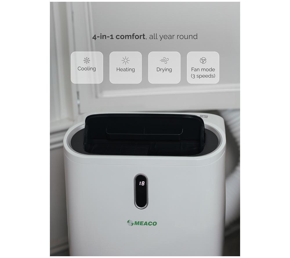 MEACO MeacoCool MC12000CHR PRO Smart Air Conditioner, Heater & Dehumidifier - White image number 7 of 10