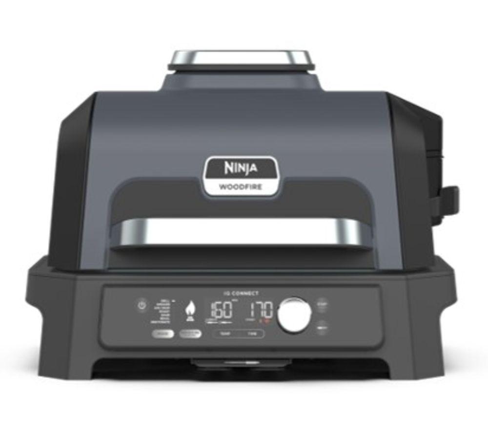 NINJA Woodfire Pro Connect XL OG901UK Outdoor Electric BBQ Grill & Smoker   Black & Blue
