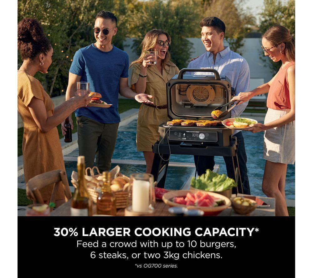 NINJA Woodfire Pro Connect XL OG901UK Outdoor Electric BBQ Grill & Smoker &ndash; Black & Blue image number 16 of 16