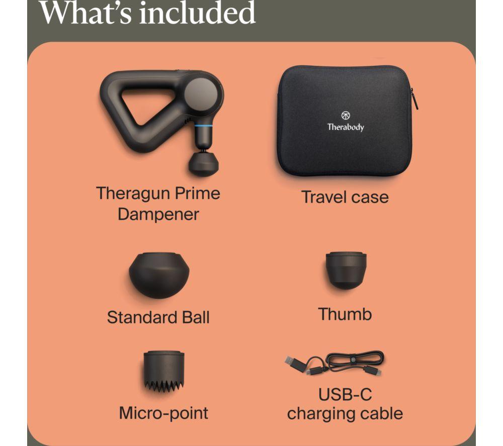 THERABODY Theragun Prime G5 Handheld Smart Percussive Therapy Device - Black image number 10 of 11