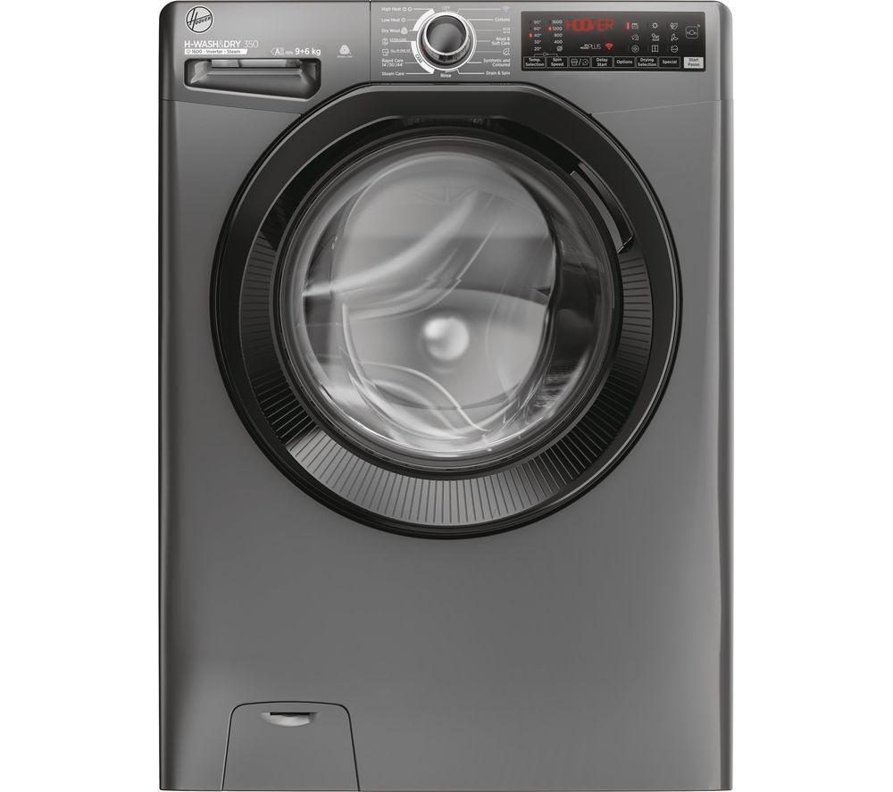 HOOVER H Wash 350 H3DPS6966TAMBR80 WiFi-enabled 9 kg Washer Dryer - Graphite, Black,Silver/Grey