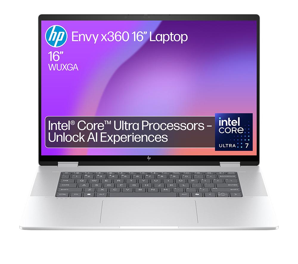 HP ENVY x360 16-ac0501na 16" 2 in 1 Laptop - Intel®Core Ultra 7, 512 GB SSD, Silver, Silver/Grey