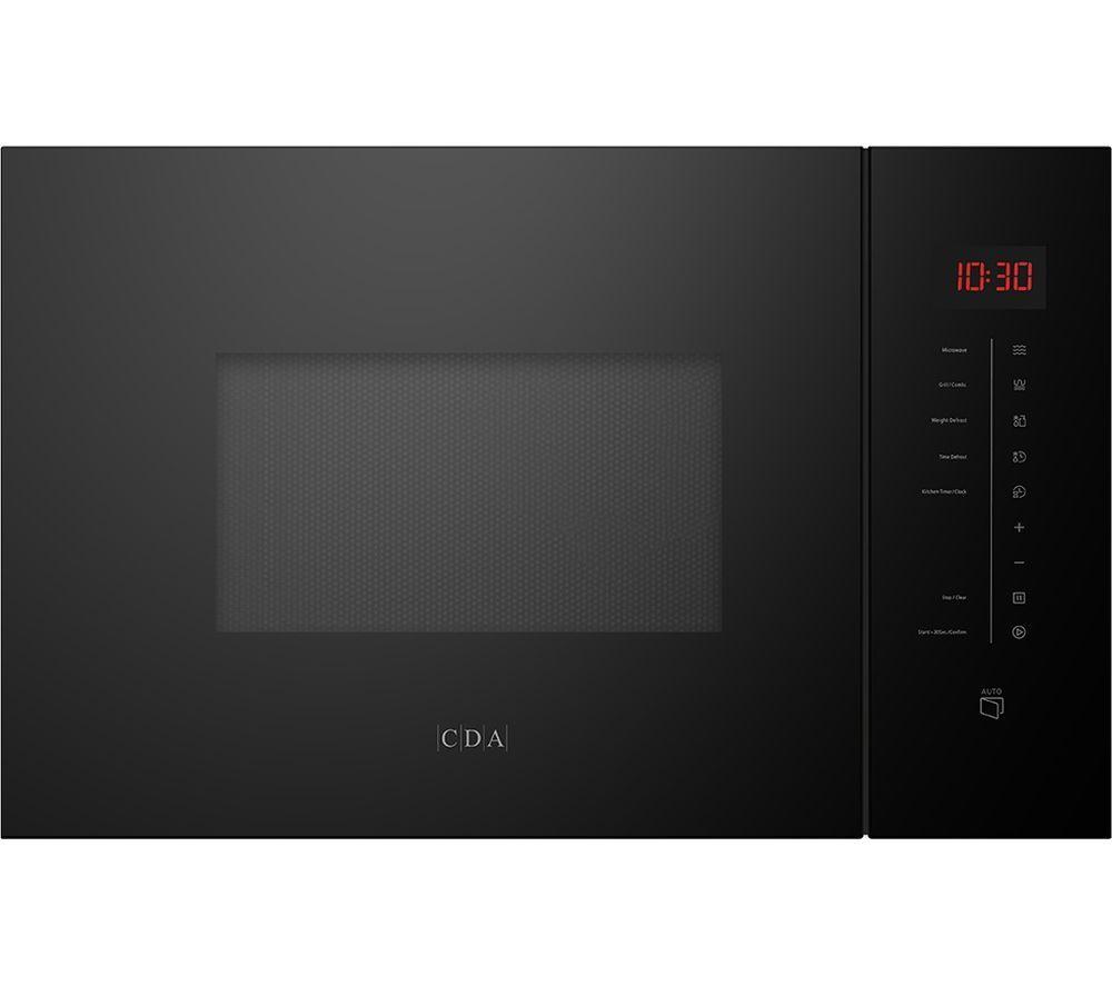 CDA VP400BL Built-in Compact Microwave with Grill - Black, Black