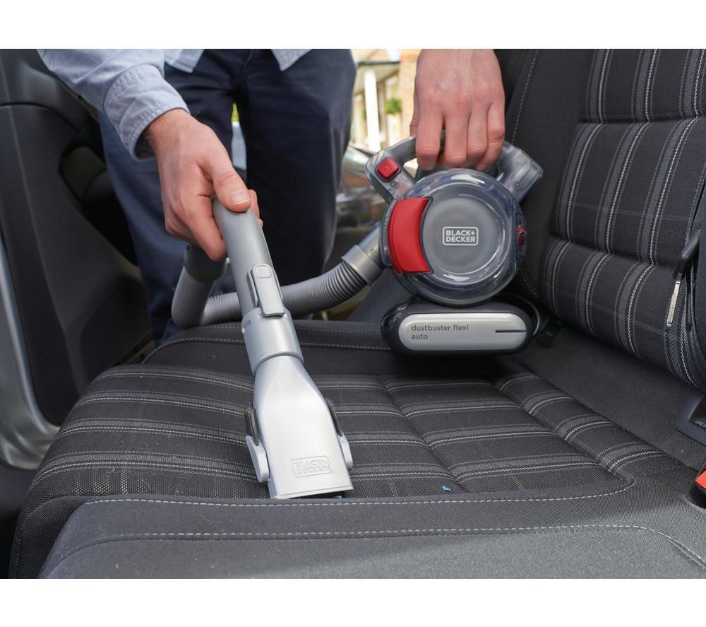 BLACK + DECKER DustBuster Flexi Auto PD1200AV Handheld Vacuum Cleaner - Red & Grey image number 8 of 10