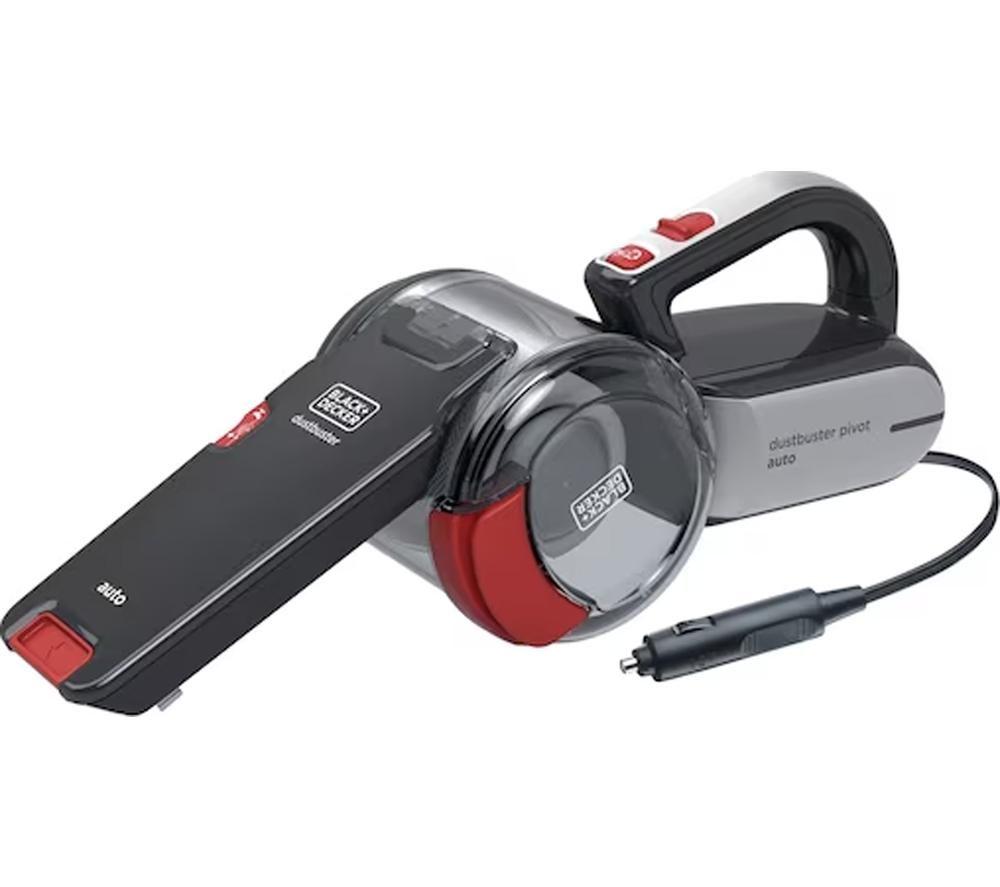 Black + Decker DustBuster Pivot Auto PV1200AV-XJ Handheld Vacuum Cleaner - Red & Grey, Silver/Grey,R