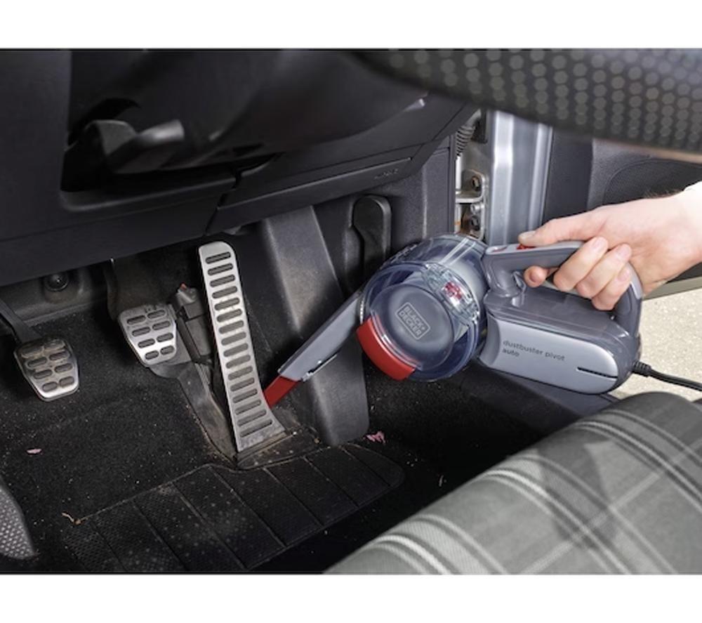 BLACK + DECKER DustBuster Pivot Auto PV1200AV-XJ Handheld Vacuum Cleaner - Red & Grey image number 6 of 12