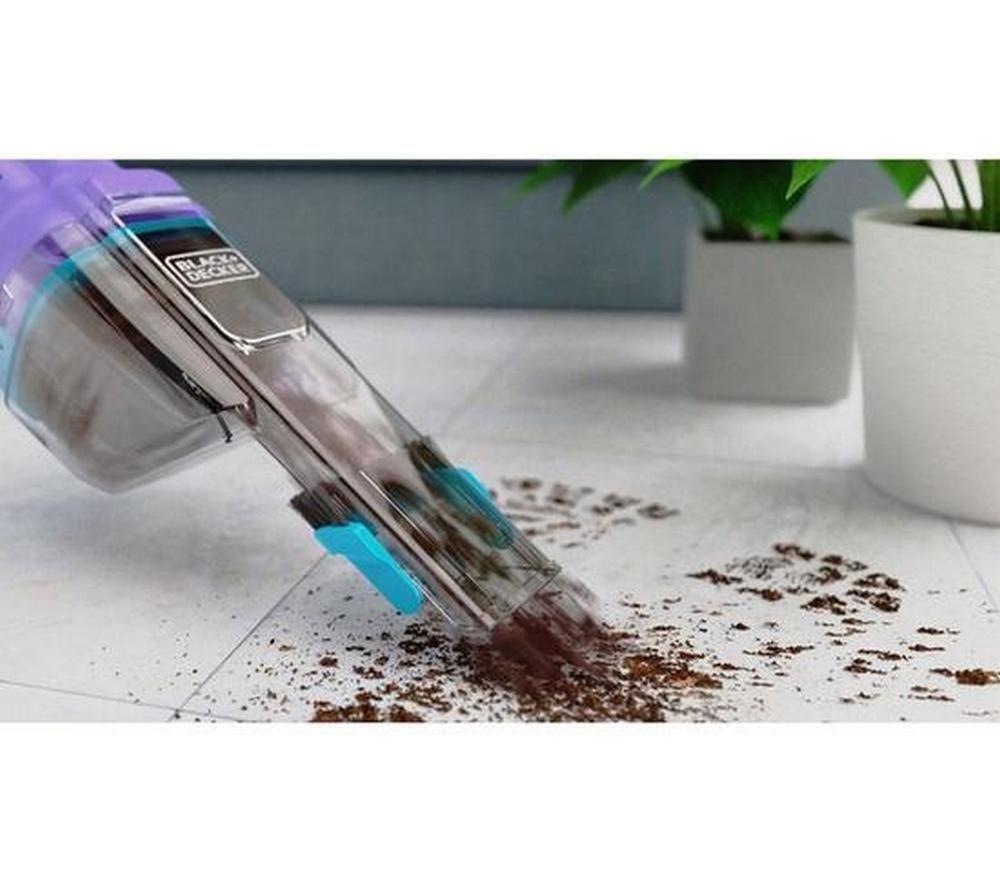 BLACK + DECKER NVD220BP-GB Handheld Vacuum Cleaner - Purple & Blue image number 4 of 6