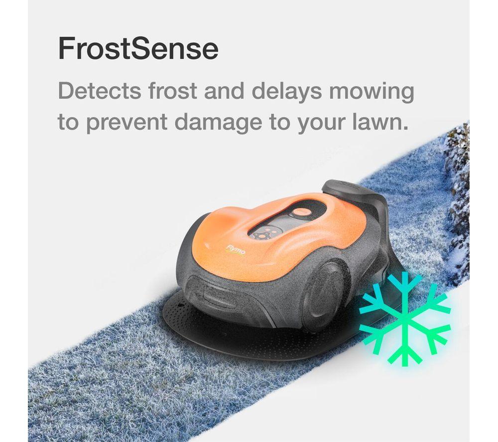 FLYMO UltraLife 800 Cordless Robot Lawn Mower - Black & Orange image number 4 of 19