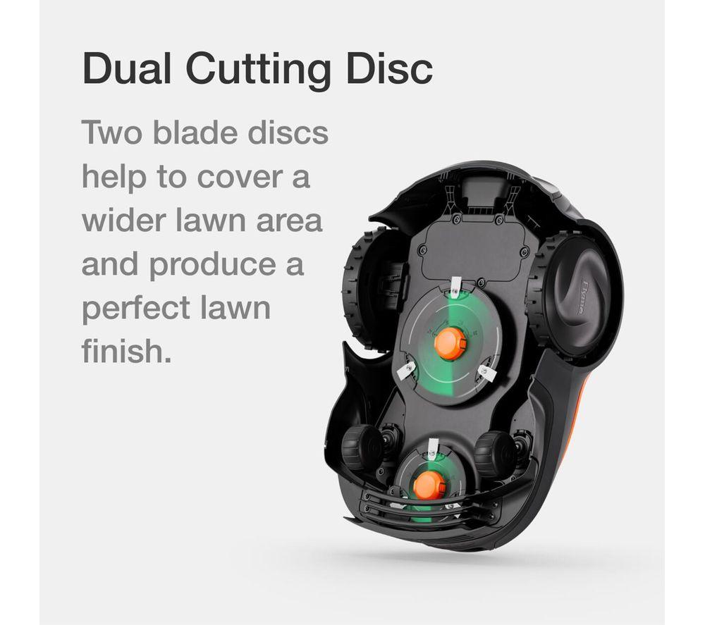 FLYMO UltraLife 800 Cordless Robot Lawn Mower - Black & Orange image number 11 of 19