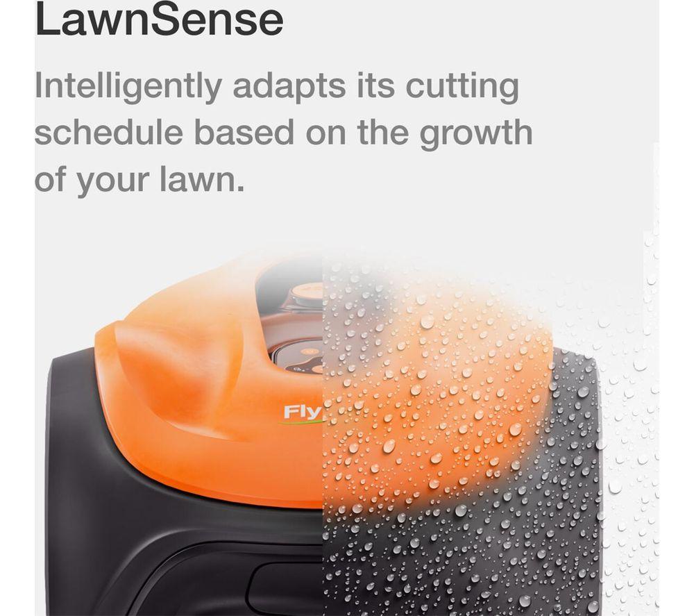 FLYMO UltraLife 1500 Cordless Robot Lawn Mower - Black & Orange image number 4 of 15