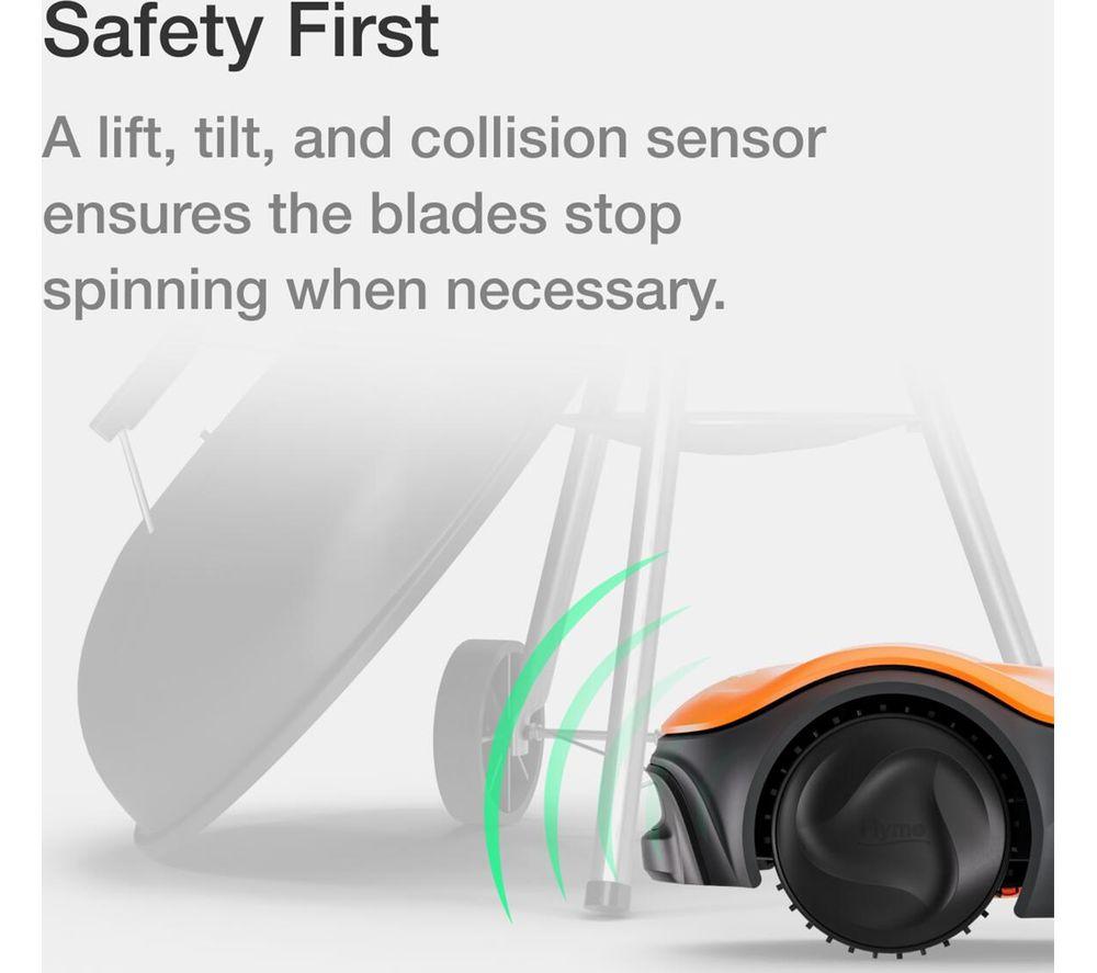 FLYMO UltraLife 1500 Cordless Robot Lawn Mower - Black & Orange image number 5 of 15