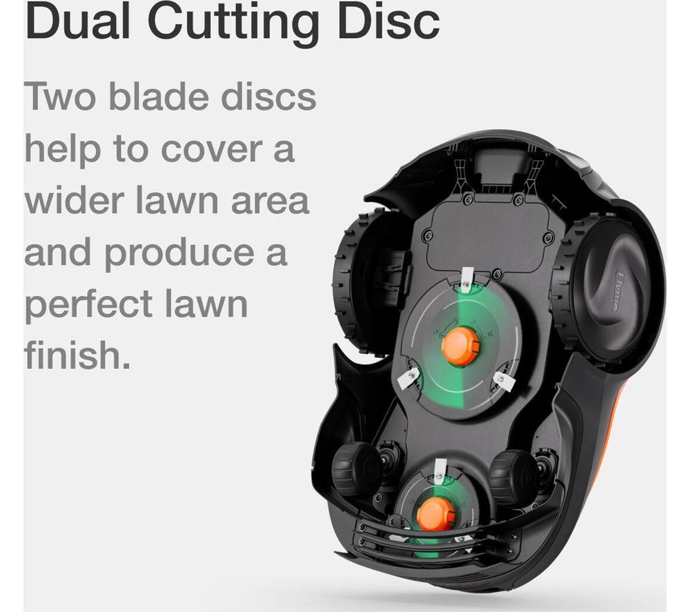 FLYMO UltraLife 1500 Cordless Robot Lawn Mower - Black & Orange image number 7 of 15